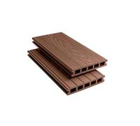 Tuda Grass Direct | 3.6m Composite Decking Boards WPC - Deep Embossed Woodgrain Effect | 9 Colours | Fixings & L-Shaped Edging Trims Included | (10 sqm | 19 Boards, Red Brown)