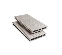 Tuda Grass Direct | 3.6m Composite Decking Boards WPC - Deep Embossed Woodgrain Effect | 9 Colours | Fixings & L-Shaped Edging Trims Included | (6 sqm | 12 Boards, Ash)