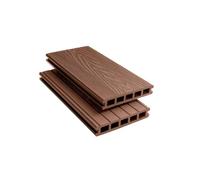 Tuda Grass Direct | 3.6m Composite Decking Boards WPC - Deep Embossed Woodgrain Effect | 9 Colours | Fixings & L-Shaped Edging Trims Included | (11 sqm | 21 Boards, Red Brown)
