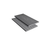 Tuda Grass Direct | 3.6m Composite Fascia Board WPC - Deep Embossed Woodgrain Effect | Grey