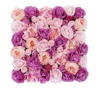 Tuda Grass Direct 3D Artificial Flower Living Wall Panel - 50x50cm - Pink/Deep Pink