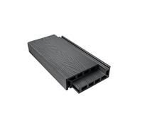 Tuda Grass Direct | 4.8m Composite Step Edge Board WPC - Deep Embossed Woodgrain Effect | Grey