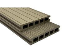 Tuda Grass Direct | 4.8m Composite WPC Decking Boards - Deep Embossed Woodgrain Plastic Boards | 6 Colours Available | All Fixings & Edgings Included | (26 sqm | 37 Boards, Oak)