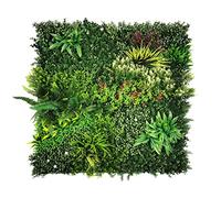 Tuda Grass Direct Artificial Living Green Wall Panel Decoration for Indoor & Outdoor Realistic Plastic Plants - 1m X 1m - Floral Dream