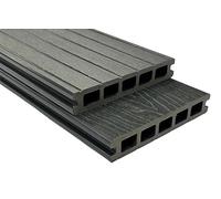 Tuda Grass Direct | Composite Decking Board Sample - Deep Embossed Woodgrain Effect - Grey