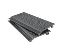 Tuda Grass Direct Composite Woodgrain Cladding Board - Grey - 4.8m x 157mm x 21mm