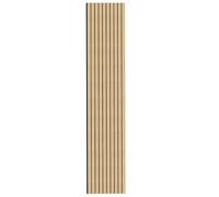 Tuda Grass Direct Luxury Acoustic Wall Series 2 Wide Slatted 3D Wood Veneer Panels - 240cm x 60cm - Oak