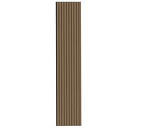 Tuda Grass Direct Luxury Acoustic Wall Series 2 Wide Slatted 3D Wood Veneer Panels - 240cm x 60cm - Smoked Oak