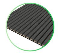 Tuda Grass Direct Luxury Acoustic Wall Slatted 3D Wood Veneer Panels Series 1 - Black Sample