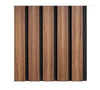 Tuda Grass Direct Premium Acoustic Wall Slatted 3D Wood Veneer Panels - 260cm x 30cm (2 Pack) - Walnut