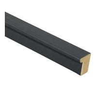 Tuda Grass Direct Premium Acoustic Wood Wall Panel End Bar Piece Trim 260cm - Rovere Black