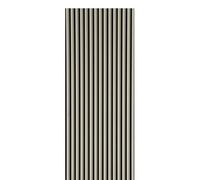 Tuda Grass Direct Velour Acoustic Wall Slatted 3D Panel Curved Slat - Cream - 240x60cm