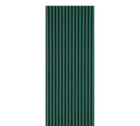 Tuda Grass Direct Velour Acoustic Wall Slatted 3D Panel Curved Slat - Green - 240x60cm