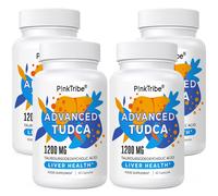 TUDCA (Tauroursodeoxycholic Acid) Liver Support Supplement 4 Pack - 1200mg Per Serving, for Detox and Cleanse and Digestive Health, 240 Capsules