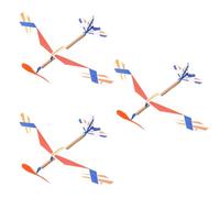 Tudegy 3Pcs Wood Airplane Kits - Model Plane Gliders,Rubber Band Powered Airplane Model Glider Planes,Outdoor Indoor Play Set for Backyard, Camping, Beach,Party
