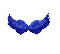 Tudegy Angel Wings,Fairy Wings Outfit Angel Accessories,Feather Wing with Elastic Straps,Fallen Angels Costume Men Women Halloween Costume Accessory (Blue)