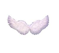 Tudegy Angel Wings,Fairy Wings Outfit Angel Accessories,Feather Wing with Elastic Straps,Fallen Angels Costume Men Women Halloween Costume Accessory (White)