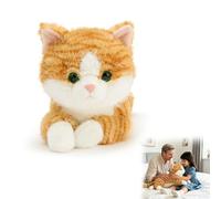 Tudegy Cat Plush Teddy,Cuddly Toy for Comfort & Relaxation,Soft Stuffed Animal Plushies Toy,Cute Lying Cat Stuffed Toys,Hugging Companion for Anxiety Relief & Sleep Support (Orange, 45CM)