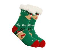 Tudegy Christmas Slipper Socks Women Men,Winter Indoor Cozy Warm Slipper Socks,Xmas Cosy Fleece Lined Family Sock (D, One Size, UK Footwear Size System, Adult, Women, Alpha, Medium, One Size)