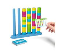 Tudegy Colour Stack Challenge Game,Wooden Color Match Challenge Game,Fast-Paced Color Matching Puzzle Game,Travel Stacking Games,Rainbow Ring Stacking Puzzle Games for Learning & Sorting Color (1PC)