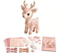 Tudegy DIY Felt Patchwork Kit,Fantasy 3D Felt Animal Sewing Kit with Pre-Cut Materials,DIY Creative Animal Patchwork Kit,Creative Manual Stuffed Sewing Craft (A)