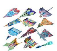 Tudegy DIY Paper Airplane Book - Paper Pilot Airplane Kit,36 Creative Papers Airplane Sheets with 12 Designs,Stimulate Children's Imagination,for Boys and Girls