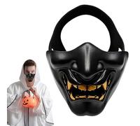 Tudegy Halloween Half Face Masks,Evil Demon Monster Half Face Protective Masks,Cosplay Party Mask,for Masquerade Ball, Party, Halloween (black)