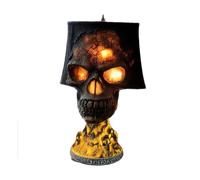 Tudegy Halloween Skull Statue Desk Lamp,Gothic Stone Skull Light,Lava Stone Decorations Lamp,for Party,Living Room,Bedroom and Home Horror Decor