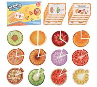 Tudegy Magnetic Fraction Tiles Circles,Early Learning Sorting Toy,Large Maths Resource Set,Fraction Tiles Playbook Math Manipulatives Kit for Classroom and Homeschool Educational