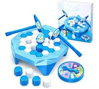 Tudegy Penguin Trap Game,Interactive Trap Break Ice Game,Fun Tabletop Puzzle for the Whole Family (Blue | A)