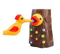 Tudegy Toddler Magnetic Bird Toys,Childrens Learning Games,Woodpecker Worm Toy,Montessori Educational Bird Toys,Woodpecker Sensory Toy for Fine Motor Skills Kids (1 stump+2 birds+20 insects++Wheel)