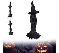 Tudegy Witch Statue Resin Crafted Desktop Ornament, Cracker Barrel Witch Statue, Retro Magician Mysterious Curse Theme Witch Figurines, for Halloween Decor Festival Home Decorations