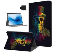 Tudguiloae 6" for Kindle 11th Generation 2022 Case, Gentleman Skull Auto Sleep/Wake PU Leather Tablet Case for Kindle Paperwhite 11th 2022, Folio Stand Shockproof E-Book Protective Cover