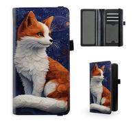 Tudguiloae Checkbook Cover for Men & Women, Leather Checkbook holder Personal Checkbook, RFID Blocking Duplicate Checkbook Cover Checkbook Wallet with Elastic Strap L6, Starry Swirl Calico Cat, 7.28
