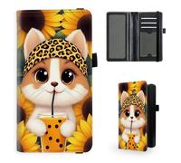 Tudguiloae Checkbook Cover for Women & Men, Leather Checkbook holder Personal Checkbook, RFID Blocking Duplicate Checkbook Cover Checkbook Wallet with Elastic Strap 15, Boba Cat, 7.28*3.93 inch