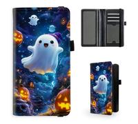 Tudguiloae Checkbook Cover for Women & Men, Leather Checkbook holder Personal Checkbook, RFID Blocking Duplicate Checkbook Cover Checkbook Wallet with Elastic Strap L2, Flying Ghost, 7.28*3.93 inch