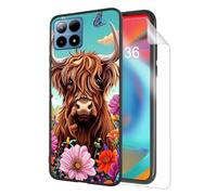 Tudguiloae for Boost Summit 5G 2024 Phone Case, Soft TPU Shockproof Full Body Protection Cover 6.6" for Boost Summit 5G 2024, Lightweight Compatible Wireless Charging, Cute Highland Cow