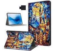 Tudguiloae for iPad Air 13 2024 Case, Fashionable Personalized for iPad Air Protective Case, PU Leather Material for iPad Cover (Colorful Glass Castle)