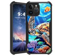 Tudguiloae for iPhone 15 Pro Max Phone Case, Lightweight Slim Soft TPU and Hard Plastic, Shockproof Four Corner Anti-Fall Protective Cover for iPhone 15 Pro Max, Parade Turtle Pattern