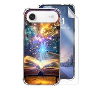 Tudguiloae for iPhone 17 Air Clear Phone Case, Lightweight Slim Transparent Soft TPU, Shockproof Four Corner Anti-Fall Magic Book Pen Protective Cover 6.9" for iPhone 17 Air