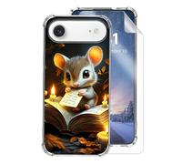 Tudguiloae for iPhone 17 Air Clear Phone Case,Lightweight Slim Transparent Soft TPU,Shockproof Four Corner Anti-Fall Mouse Book Candle Protective Cover for iPhone 17 Air