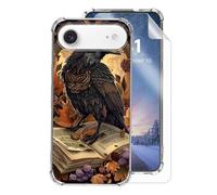 Tudguiloae for iPhone 17 Air Clear Phone Case, Lightweight Slim Transparent Soft TPU, Shockproof Four Corner Anti-Fall Crow Book Protective Cover for iPhone 17 Air