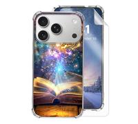 Tudguiloae for iPhone 17 Pro Clear Phone Case, Lightweight Slim Transparent Soft TPU, Shockproof Four Corner Anti-Fall Magic Book Pen Protective Cover 6.9" for iPhone 17 Pro