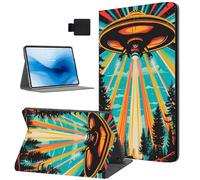Tudguiloae for Kindle Fire HD 8 & HD 8 Plus Tablet (12th Generation, 2024/2022/2020) Case, Auto Sleep/Wake, Alien Spaceship Shockproof E-Book Protective Cover for Kindle Fire HD 8 Tablet