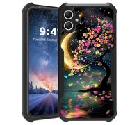 Tudguiloae for Samsung Galaxy A06 Phone Case, Lightweight Slim Soft TPU and Hard Plastic, Shockproof Four Corner Anti-Fall Protective Cover for A06, Moonlight Tree Pattern Design