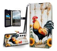 Tudguiloae for Samsung Galaxy S25 FE Case, Flip PU Leather Shockproof Phone Case for Samsung Galaxy S25 FE, Magnetic Clasp Phone Wallet with Card Holder Screen Protector, Midnight Cat Glade