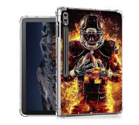 Tudguiloae for Samsung Galaxy Tab S10 Ultra Tablet Case, Transparent Slim for Galaxy Tab S10/S9 Ultra Case, American Rugby Player Shockproof Four Corner Clear Soft TPU Back Bumper