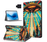Tudguiloae for Samsung Galaxy Tab S9 Plus Tablet Case, Auto Sleep/Wake, Alien Spaceship PU Leather Fplio Cover with TPU Back Shell, Multi-Viewing Angles Flip for Tab S9/S9 FE/S10 Plus Case
