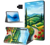 Tudguiloae for Samsung Galaxy Tab S9 Plus Tablet Case,Auto Sleep/Wake,Beautiful Ltalian Landscape PU Leather Fplio Cover with TPU Back Shell Multi-Viewing Angles Flip for Tab S9/S9 FE/S10 Plus Case