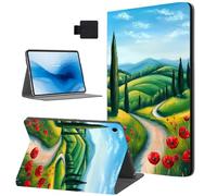 Tudguiloae Samsung Galaxy Tab A9 Case, Auto Sleep/Wake, Beautiful Ltalian Landscape PU Leather Folio Cover with Hard TPU Back Shell, Multi-Viewing Angles Flip for Galaxy Tab A9 Tablet Case